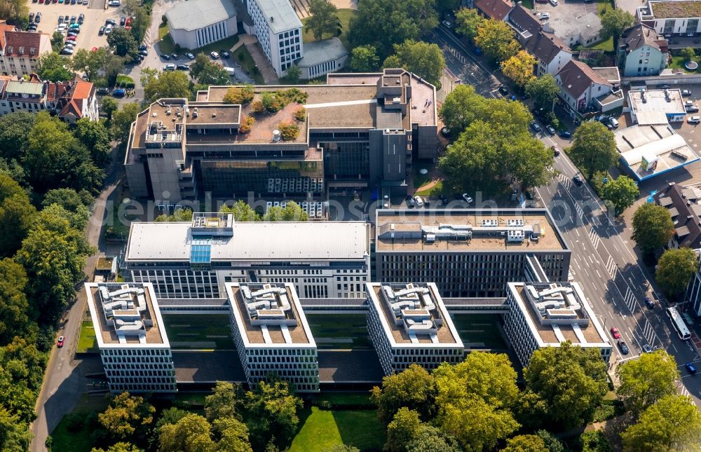 Aerial image Bochum - View of the administration building of BP and Aral in Bochum in the state North-Rhine Westphalia