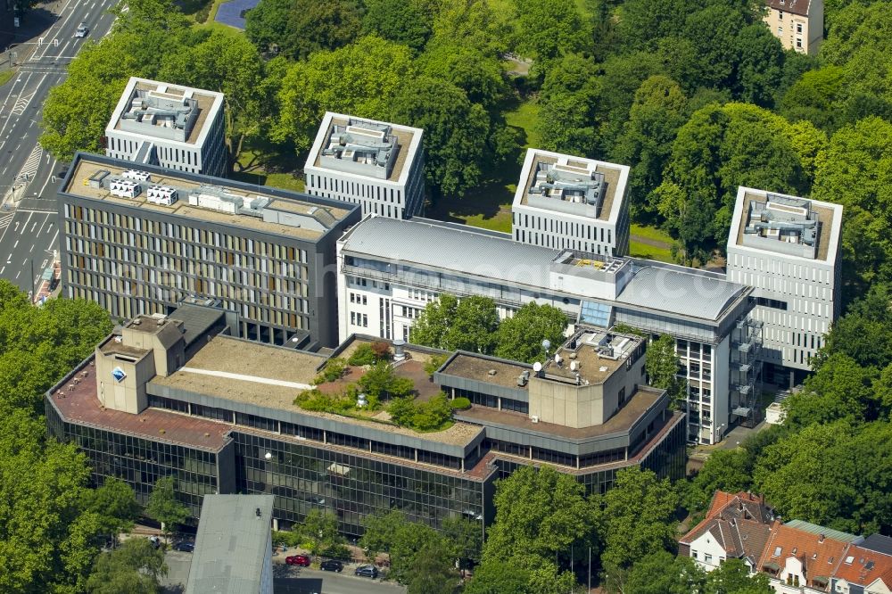 Aerial image Bochum - View of the administration building of BP and Aral in Bochum in the state North-Rhine Westphalia