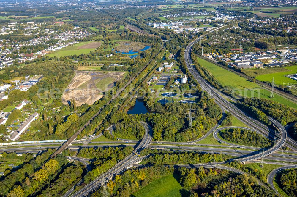 Aerial image Dortmund - Viaduct of the expressway 236 Brackeler Strasse in the district Scharnhorst in Dortmund in the state North Rhine-Westphalia, Germany