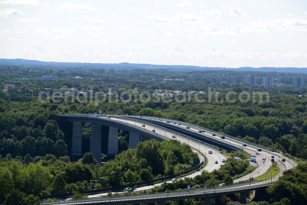 Aerial photograph Kiel - Viaduct of the expressway the main road B503 in Kiel in the state Schleswig-Holstein