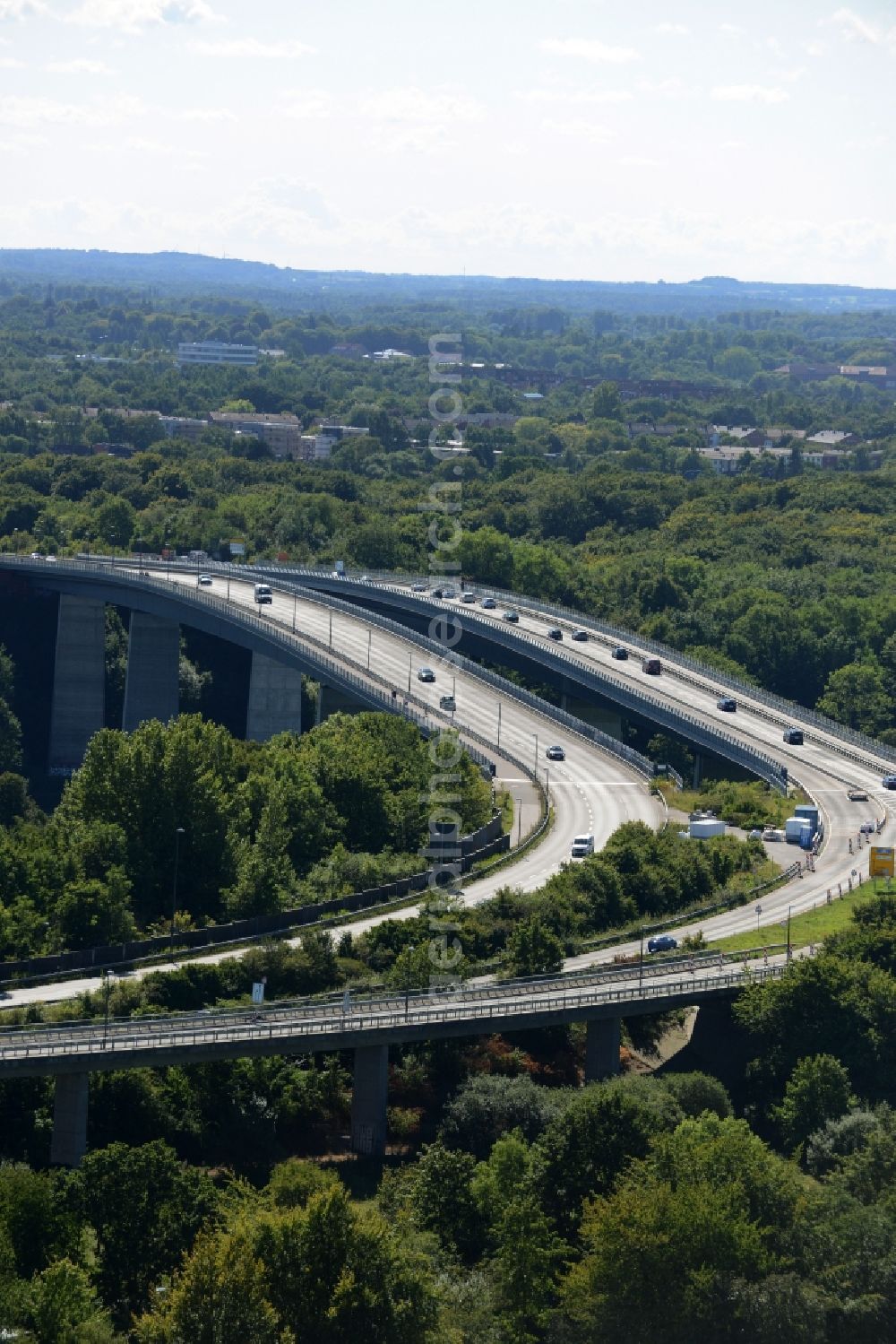 Kiel from the bird's eye view: Viaduct of the expressway the main road B503 in Kiel in the state Schleswig-Holstein