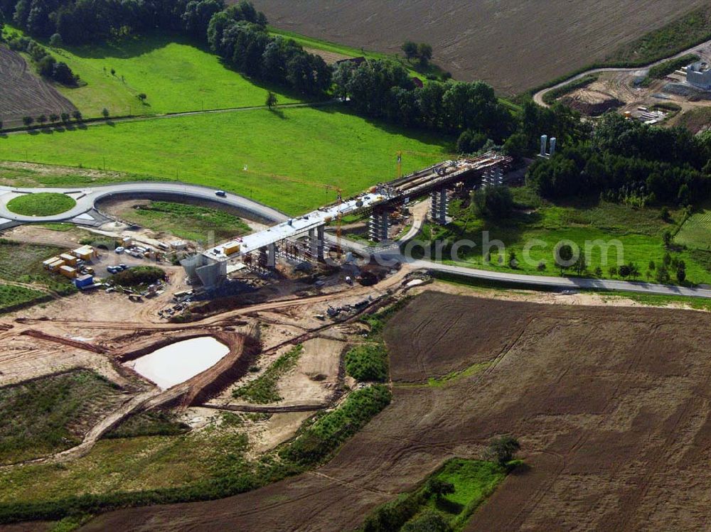 Aerial photograph Dorna - 27.08.2005 Dorna; Viaduktbau in Dorna bei Gera