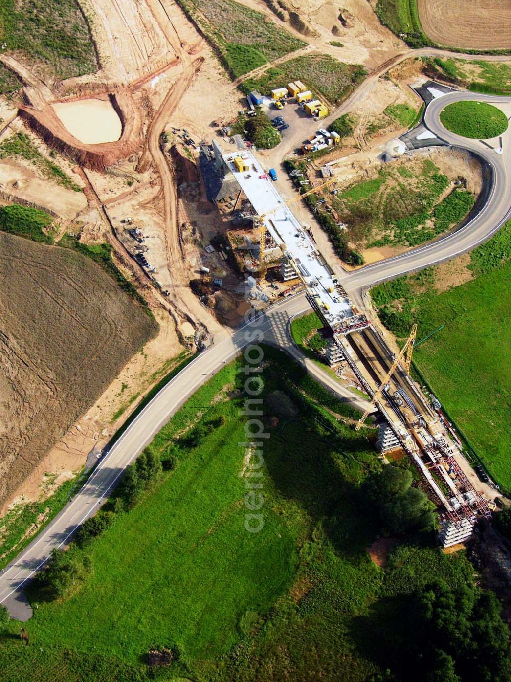 Aerial image Dorna - 27.08.2005 Dorna; Viaduktbau in Dorna bei Gera