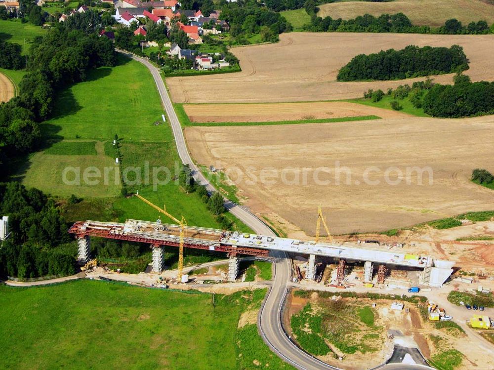 Aerial image Dorna - 27.08.2005 Dorna; Viaduktbau in Dorna bei Gera