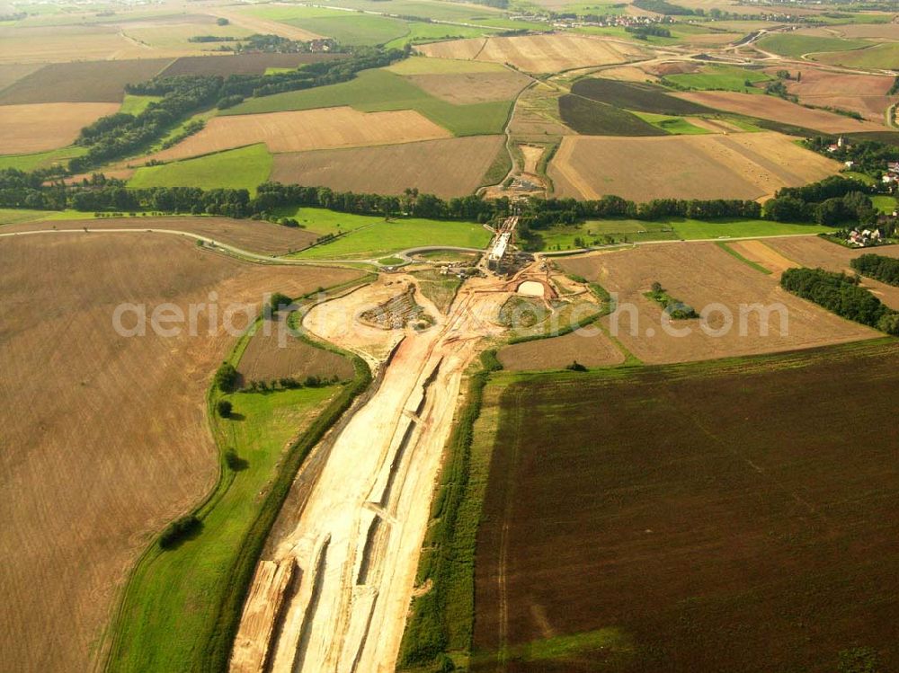 Aerial photograph Dorna - 27.08.2005 Dorna; Viaduktbau in Dorna bei Gera