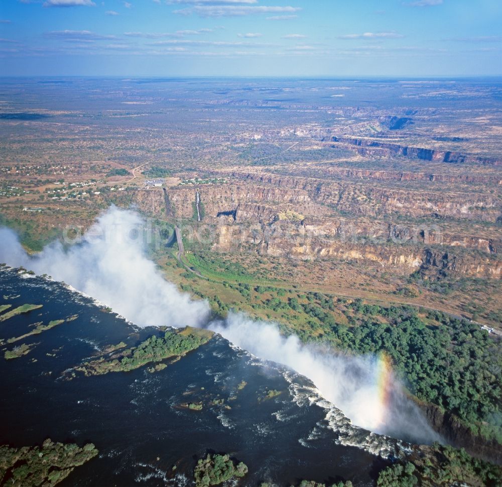 Victoria Falls from above - Victoria Falls in Zimbabwe in Africa