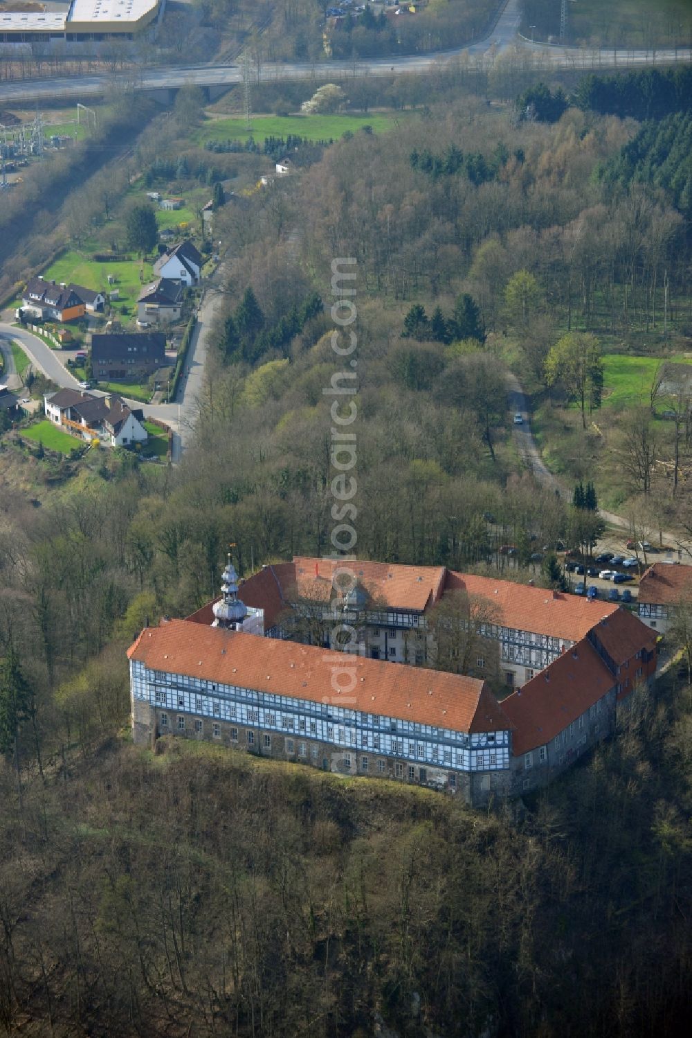 Aerial photograph Herzberg am Harz - The Herzberg Castle in Herzberg am Harz in Saxony-Anhalt