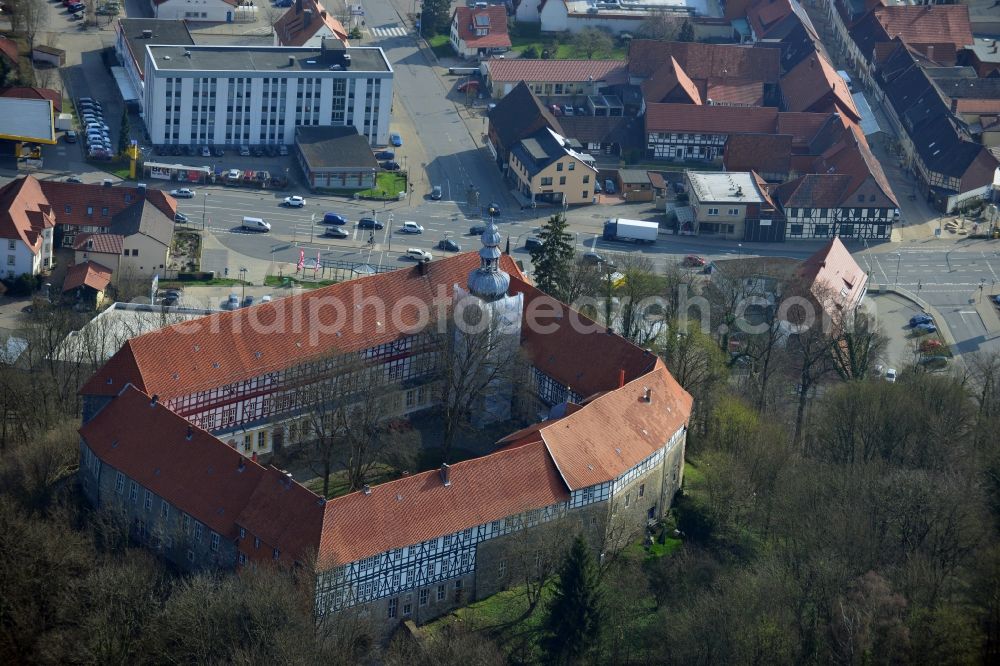 Aerial image Herzberg am Harz - The Herzberg Castle in Herzberg am Harz in Saxony-Anhalt