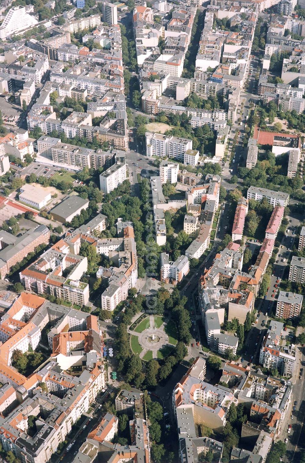 Aerial image Berlin - Wilmersdorf - Viktoria-Luise-Platz in Berlin-Wilmersdorf.