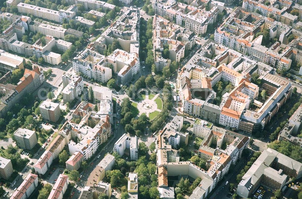 Aerial image Berlin - Wilmersdorf - Viktoria-Luise-Platz in Berlin-Wilmersdorf.