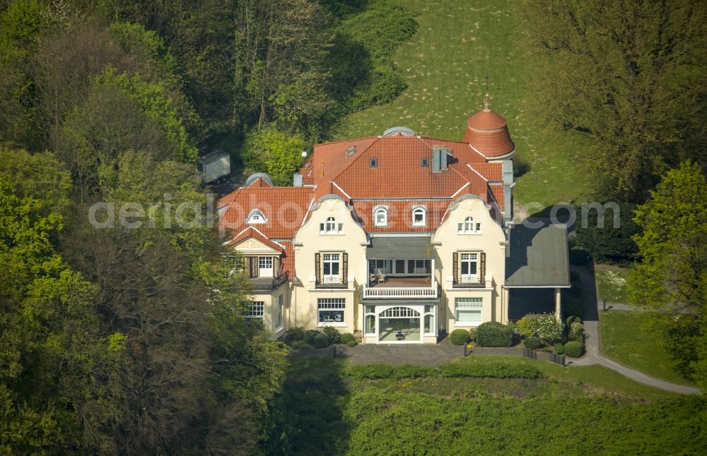 Erkrath from the bird's eye view: Villa Bayer in Erkrath in the state North Rhine-Westphalia