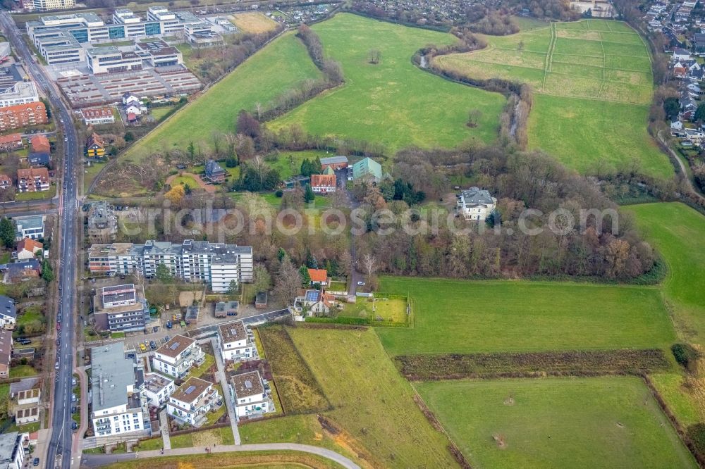 Hamm from above - Luxury residential villa of single-family settlement at the residential area on Marker Allee in Hamm at Ruhrgebiet in the state North Rhine-Westphalia, Germany