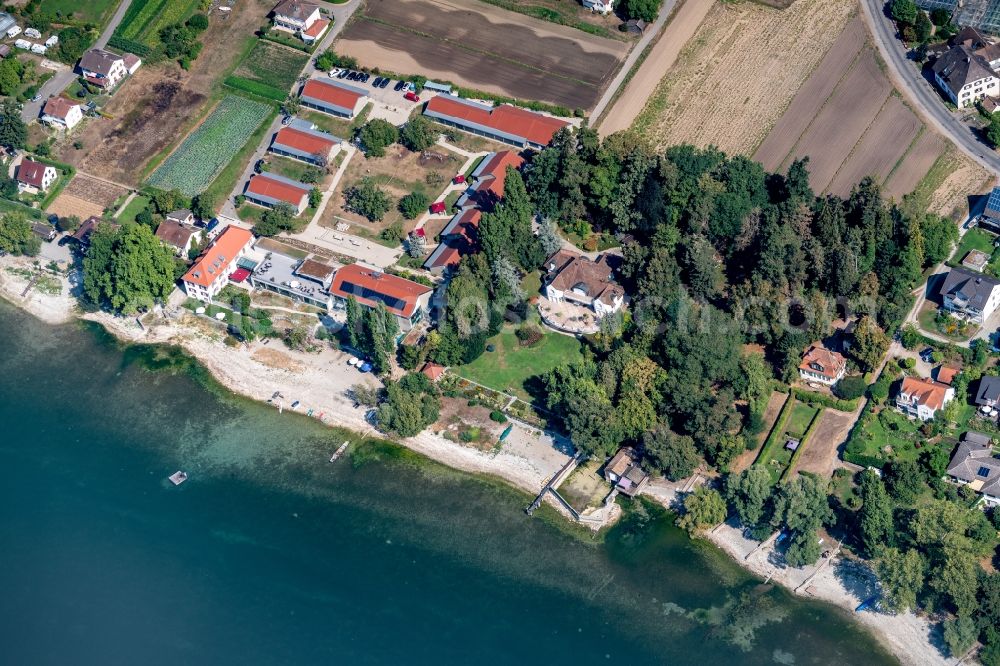 Reichenau from above - Luxury residential villa of single-family settlement in Reichenau in the state Baden-Wurttemberg, Germany