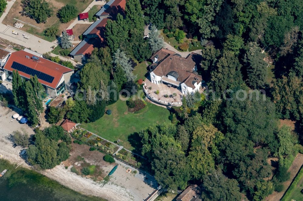 Reichenau from the bird's eye view: Luxury residential villa of single-family settlement in Reichenau in the state Baden-Wurttemberg, Germany