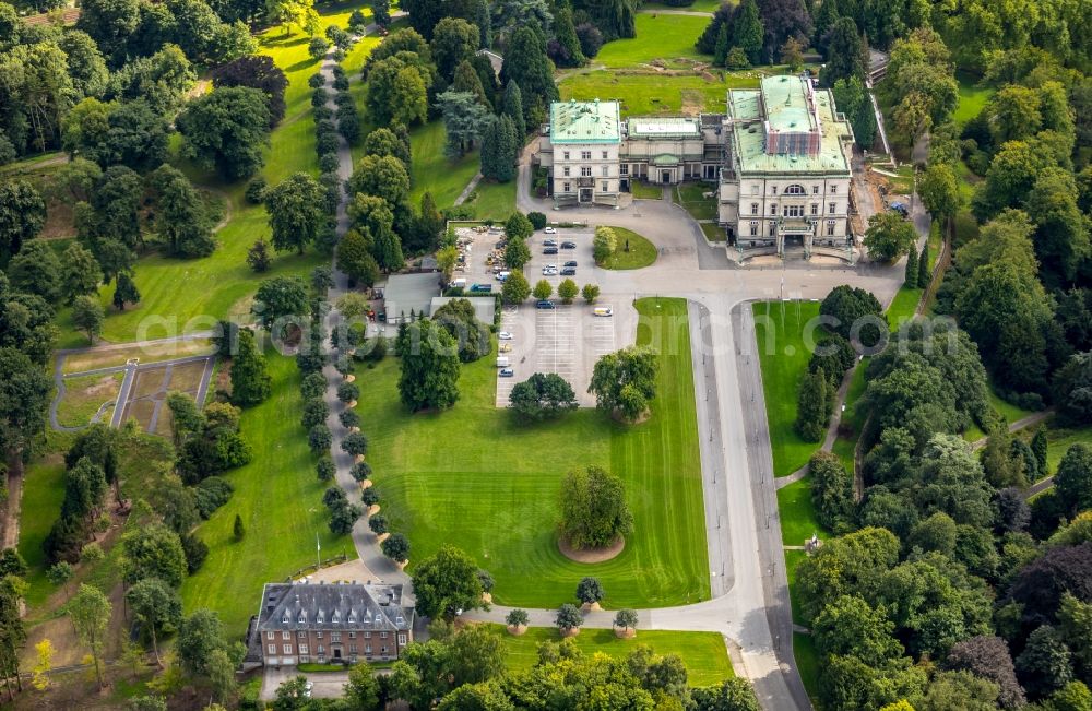 Aerial image Essen - View of the Villa Huegel in the district of Essen Bredeney. It was built in 1873 by Alfred Krupp and is the former residence of the family Krupp