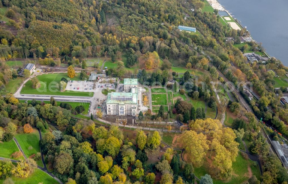 Aerial image Essen - View of the Villa Huegel in the district of Essen Bredeney. It was built in 1873 by Alfred Krupp and is the former residence of the family Krupp