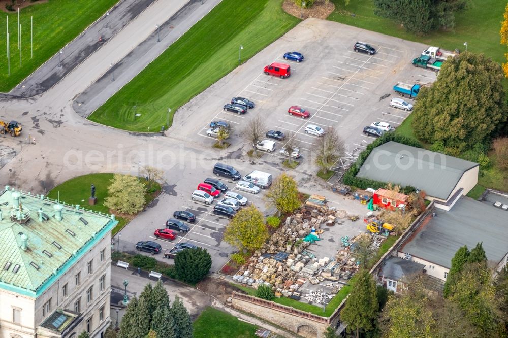 Essen from above - View of the Villa Huegel in the district of Essen Bredeney. It was built in 1873 by Alfred Krupp and is the former residence of the family Krupp