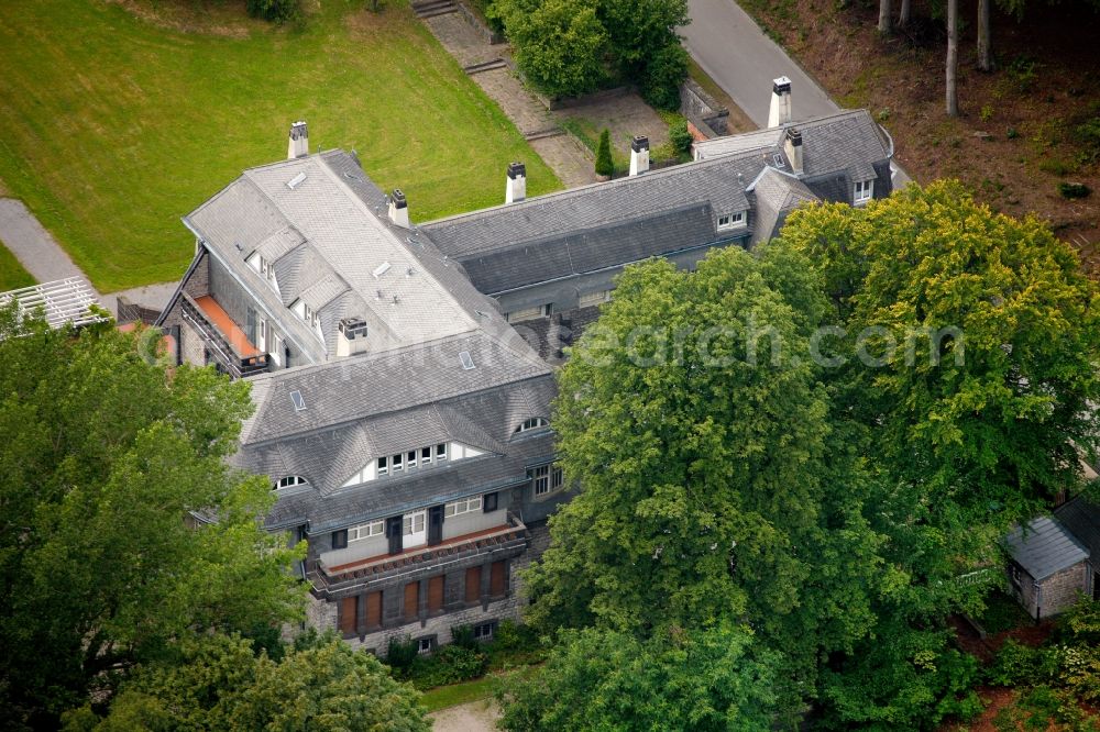 Aerial photograph Hagen Emst - Villa Hohenhof in the garden city in Hohenhagen - district Emst in Hagen in North Rhine-Westphalia