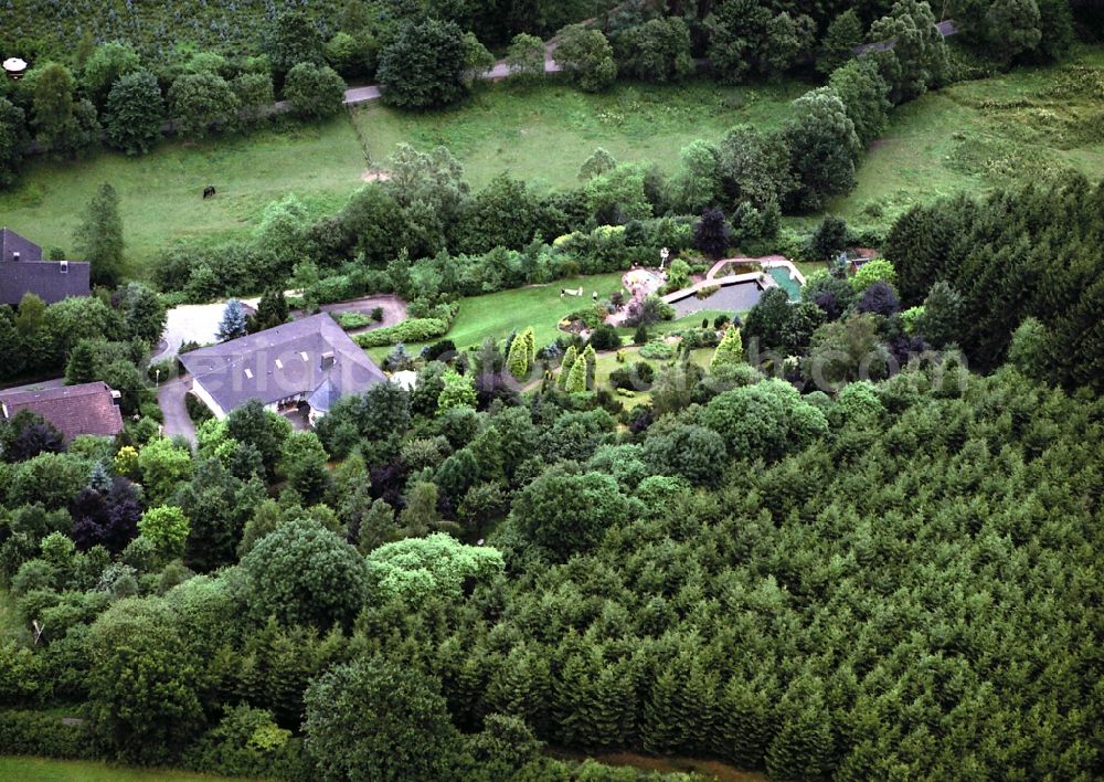 Lennestadt from above - Luxury villa in residential area of single-family settlement in Lennestadt in the state North Rhine-Westphalia