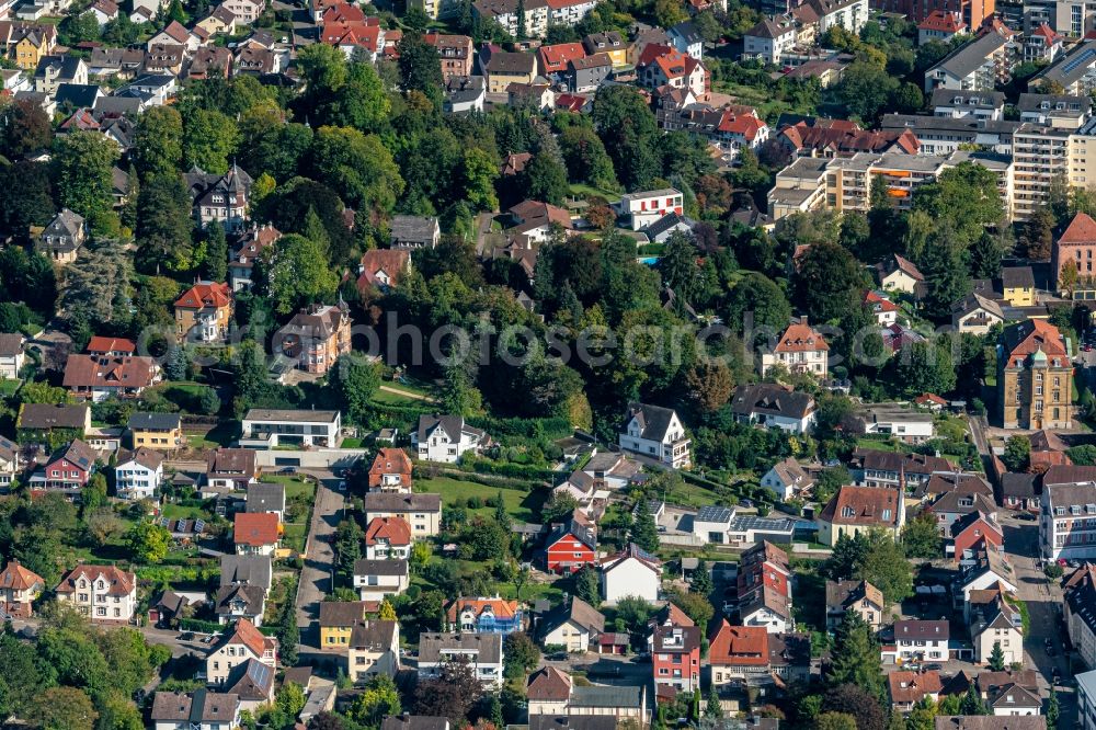 Lahr/Schwarzwald from the bird's eye view: Luxury villa in residential area of single-family settlement Lahr Nord in Lahr/Schwarzwald in the state Baden-Wurttemberg, Germany