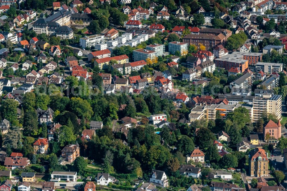 Aerial image Lahr/Schwarzwald - Luxury villa in residential area of single-family settlement Lahr Nord in Lahr/Schwarzwald in the state Baden-Wurttemberg, Germany