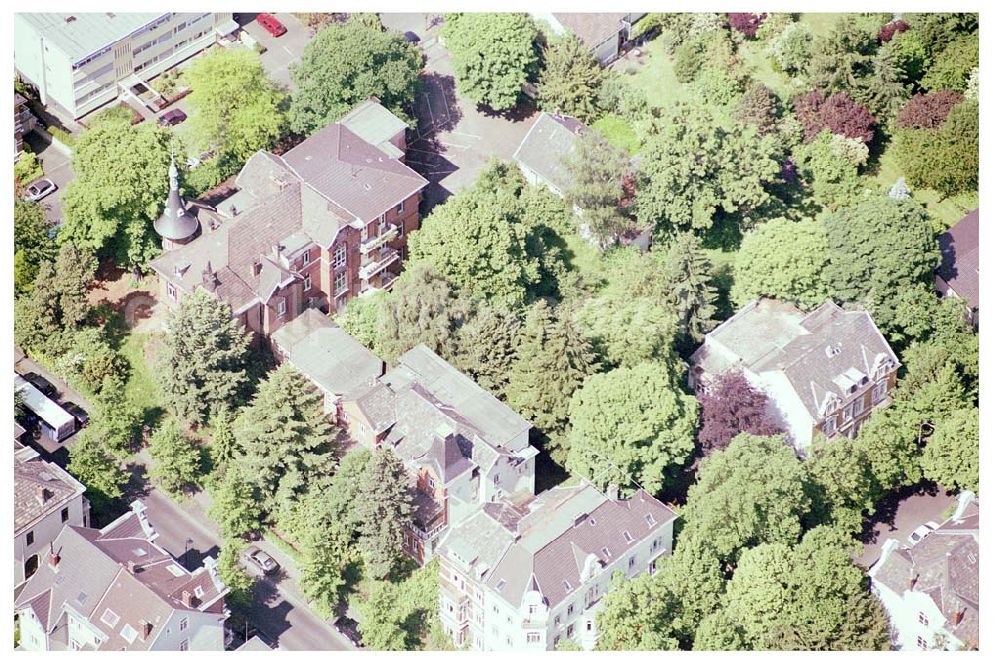 Aerial photograph Bad Godesberg / Bonn - 28.05.04 Bad Godesberg / Bonn Villenviertel an der Rheinstraße Ecke Jean-Paul-Straße in Bonn. Ein Objekt der IKV GmbH Wiesbaden.