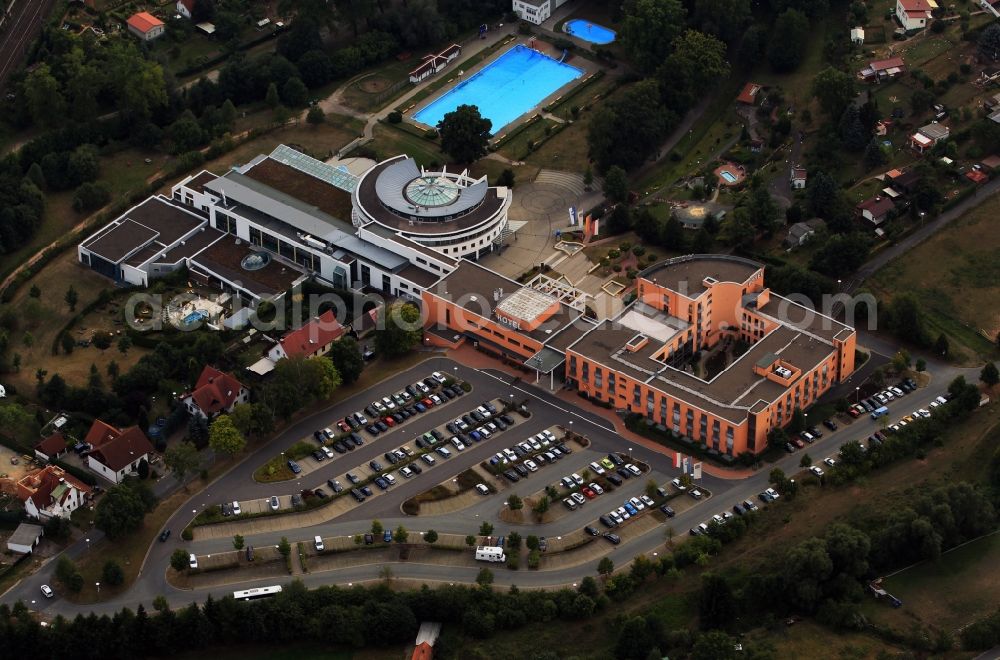 Aerial photograph Heilbad Heiligenstadt - Vital health spa park with Eichsfeld Thermal Baths in Heilbad Heiligenstadt in Thuringia