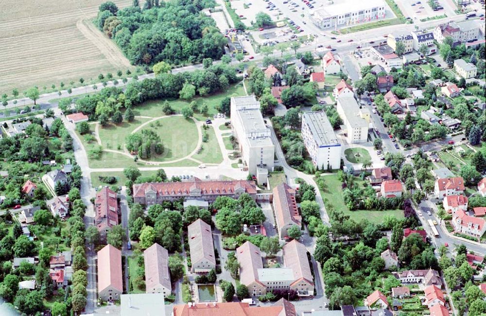 Aerial photograph Berlin - vivantes Kinikum Berlin-Kaulsdorf an der B1