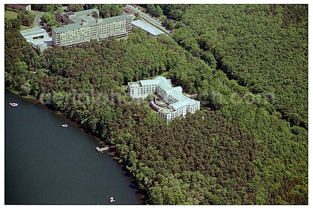 Aerial image Rüdersdorf - 31.05.2004 Rüdersdorf Blick auf das Hotel am Kalksee an der Waldstraße in Rüdersdorf.