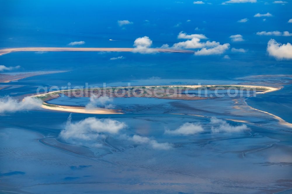 Trischen from the bird's eye view: Bird protection - Trischen Island in the Wadden Sea of a??a??the North Sea in the state Schleswig-Holstein, Germany