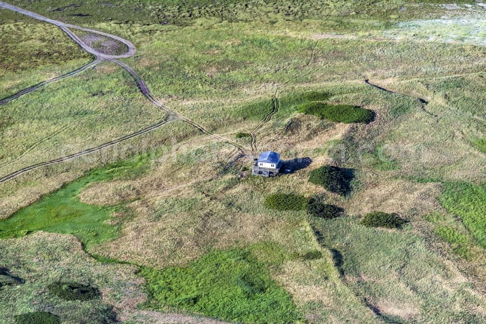 Aerial image Scharhörn - Ornithological station on the island Scharhoern in the North Sea in the state Hamburg, Germany