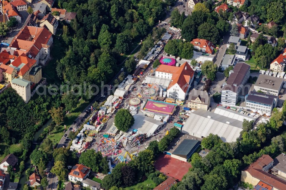 Aerial photograph Dachau - Fair - event location at festival Dachauer Volksfest in the state Bavaria, Germany