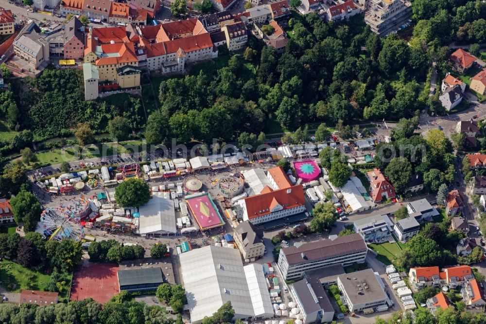 Aerial photograph Dachau - Fair - event location at festival Dachauer Volksfest in the state Bavaria, Germany