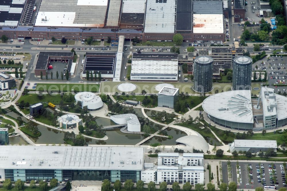 Wolfsburg from the bird's eye view: View of the Volkswagen plant in Wolfsburg. The Volkswagen plant in Wolfsburg is, with its production facilities, the parent company of Volkswagen AG. It was built from the late 1930s, portions of the work are now protected as an industrial monument