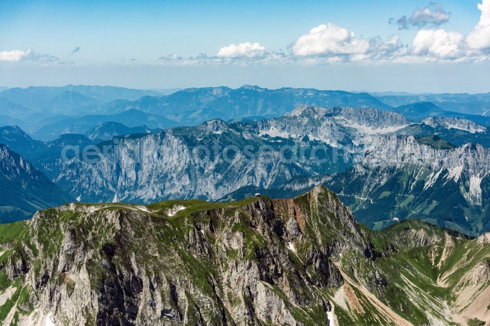 Krumpen from the bird's eye view: Valley landscape surrounded by mountains in Krumpen in Steiermark, Austria