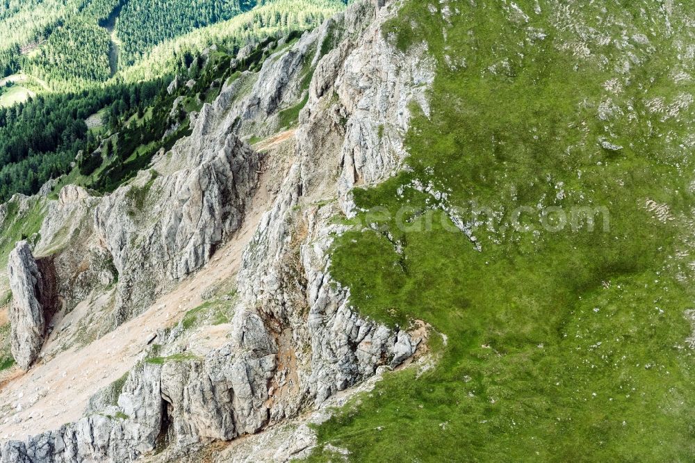 Reitingau from above - Valley landscape surrounded by mountains in Reitingau in Steiermark, Austria