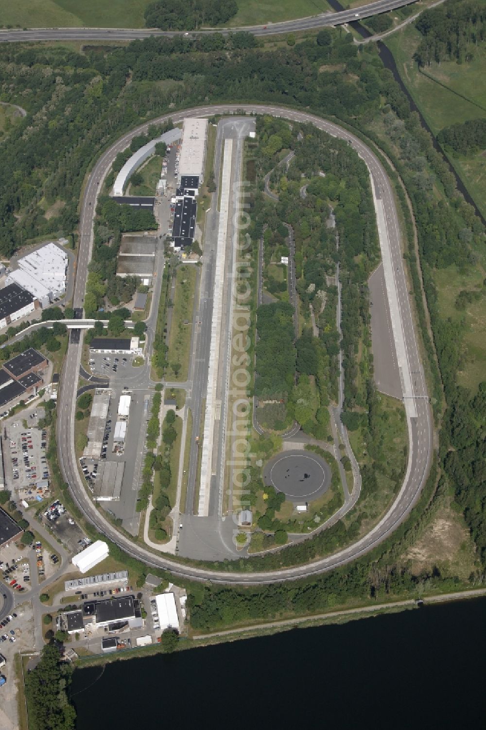 Wolfsburg from the bird's eye view: The VW test track in Wolfsburg in Lower Saxony