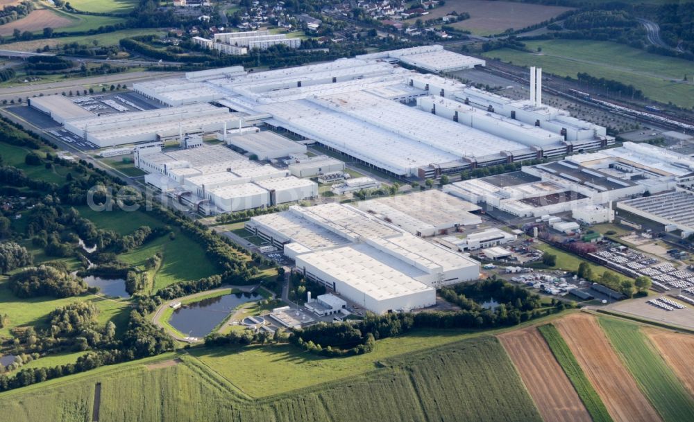 Aerial image Zwickau - View of the VW - factory of Volkswagen AG in Zwickau in the state of Saxony