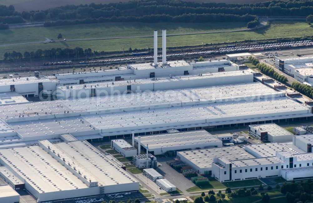 Aerial photograph Zwickau - View of the VW - factory of Volkswagen AG in Zwickau in the state of Saxony