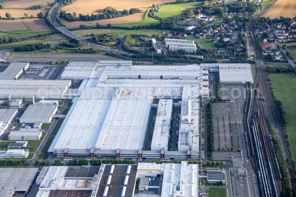 Aerial image Zwickau - View of the VW - factory of Volkswagen AG in Zwickau in the state of Saxony