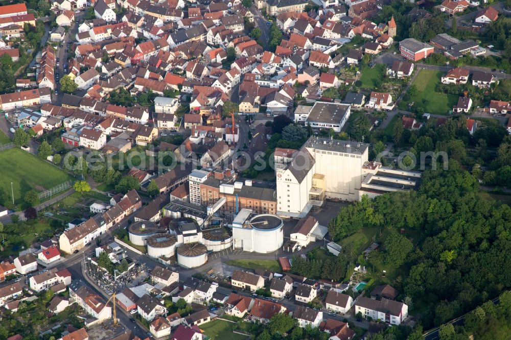 Aerial image Bruchsal - Wachter Reiner Getreidemuehlen in the district Heidelsheim in Bruchsal in the state Baden-Wuerttemberg, Germany