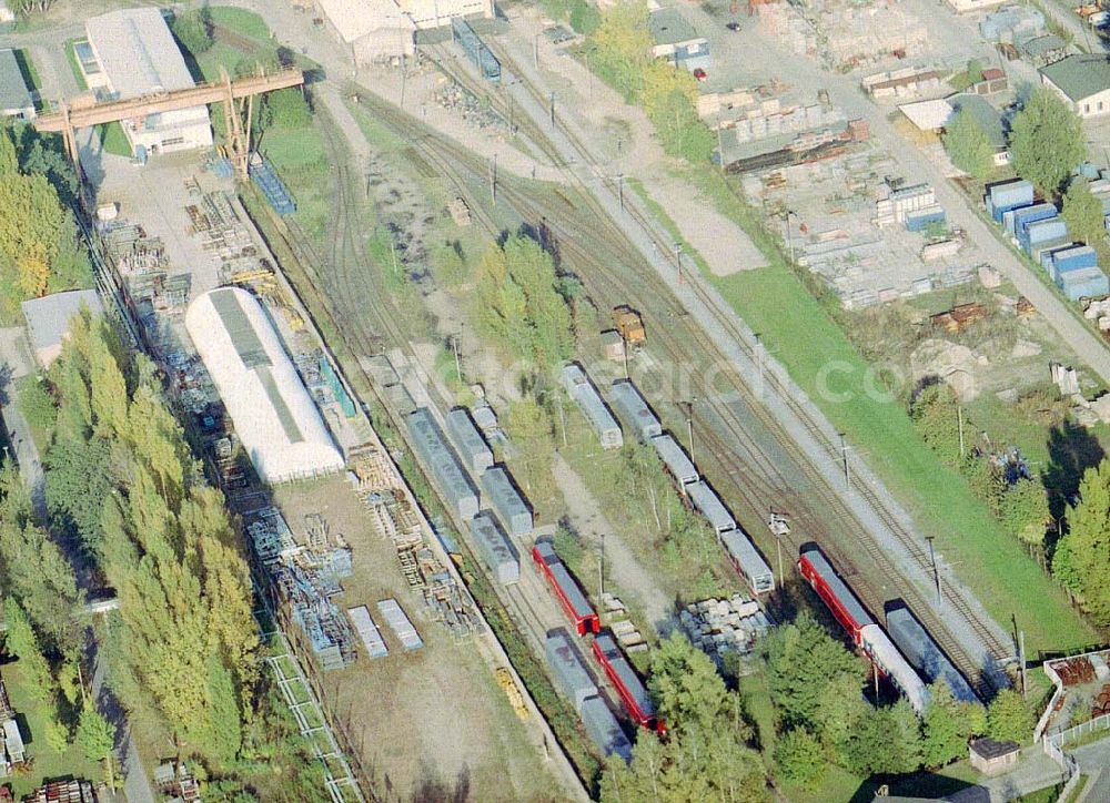 Bautzen/ Sachsen from the bird's eye view: Waggonbauwerk der BOMBARDIER TRANSPORTATION BERLIN in Bautzen / Sachsen.