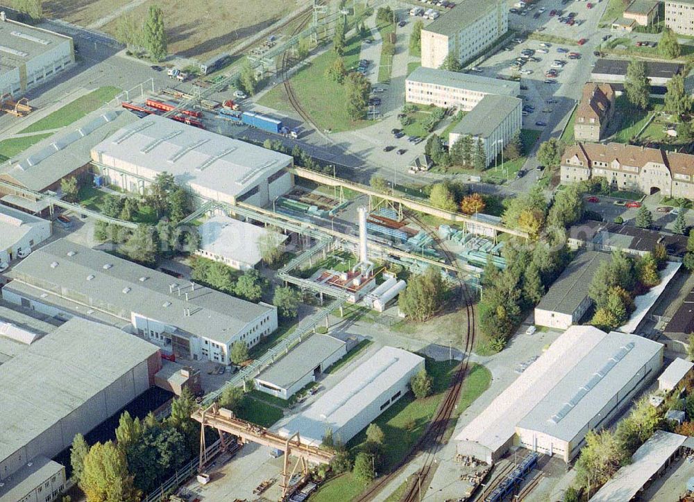 Aerial image Bautzen/ Sachsen - Waggonbauwerk der BOMBARDIER TRANSPORTATION BERLIN in Bautzen / Sachsen.