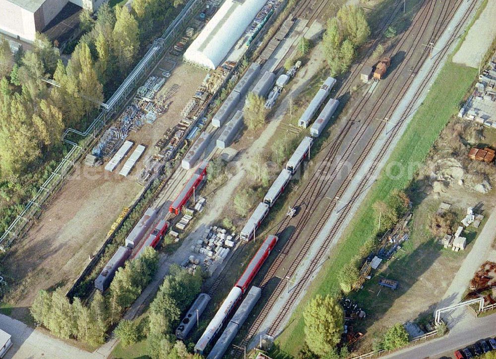 Aerial photograph Bautzen/ Sachsen - Waggonbauwerk der BOMBARDIER TRANSPORTATION BERLIN in Bautzen / Sachsen.