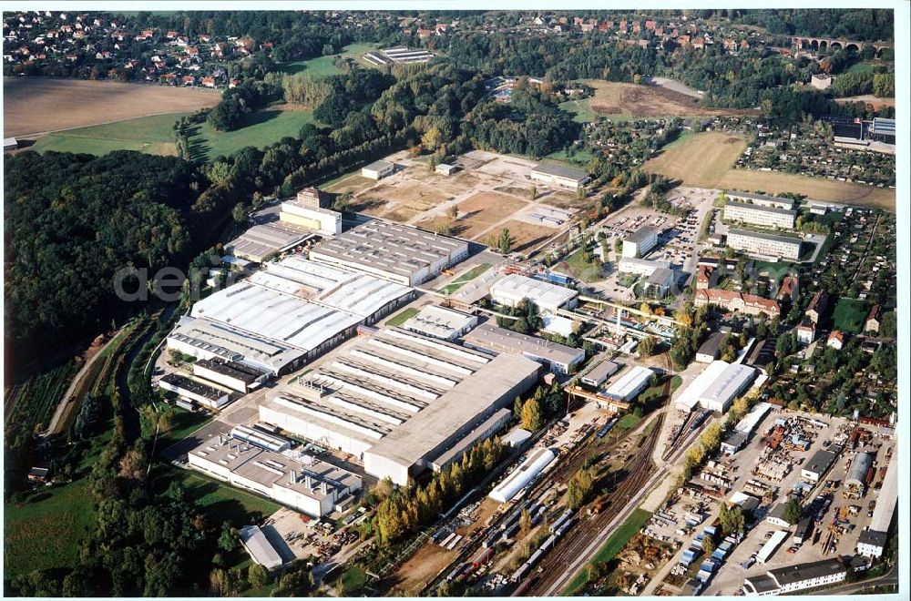 Bautzen/ Sachsen from above - Waggonbauwerk der BOMBARDIER TRANSPORTATION BERLIN in Bautzen / Sachsen.