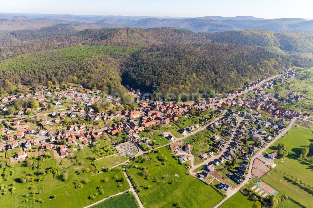 Offwiller from above - Forest and mountain scenery in Offwiller in Grand Est, France