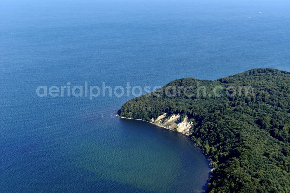 Aerial image Binz - Forest Granitz on the shores of the Baltic Sea in the district Prora in Binz in the state Mecklenburg - Western Pomerania