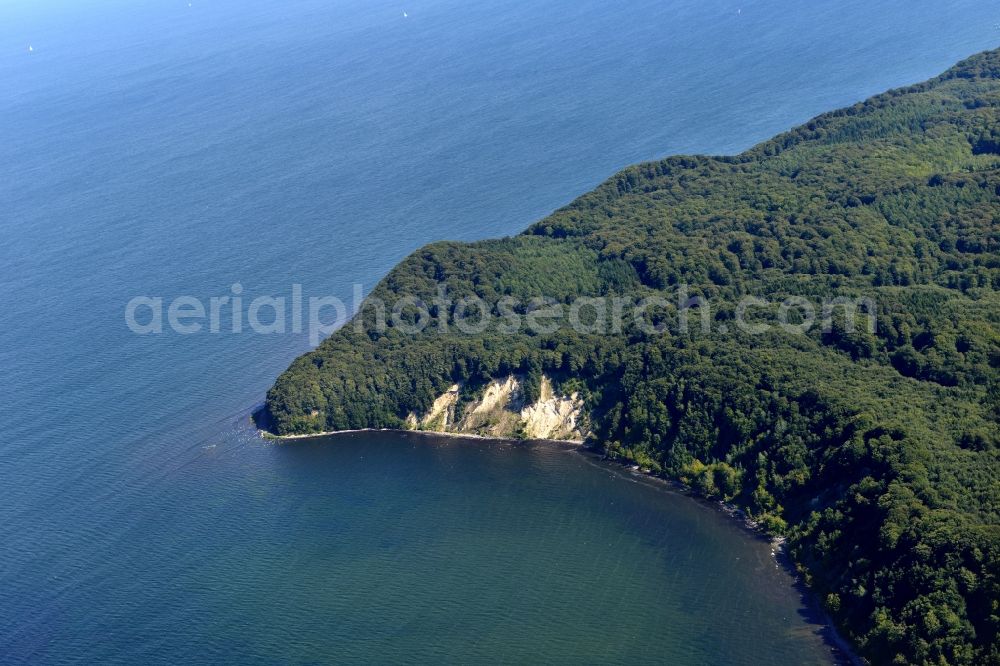 Binz from above - Forest Granitz on the shores of the Baltic Sea in the district Prora in Binz in the state Mecklenburg - Western Pomerania