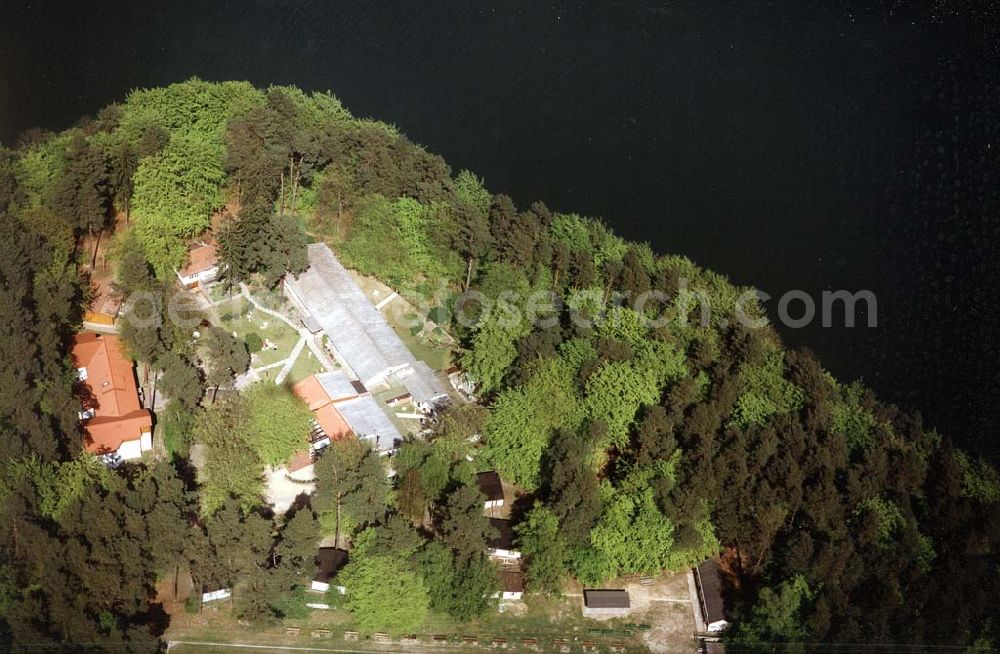 Lychen / BRA from the bird's eye view: Waldhotel Sängerslust bei Lychen / Brandenburg.