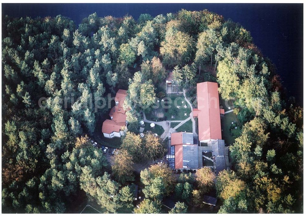 Lychen / BRA from the bird's eye view: Waldhotel Sängerslust bei Lychen / Brandenburg.